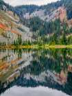 USA-Washington State Central Cascades-Talapus Lake and autumn color on hillsides Art Print